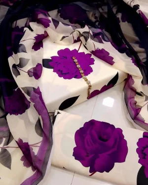 Digital Print Swiss + Chiffon Dupatta (CBJ-223-32)