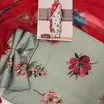 Digital Print Swiss + Chiffon Dupatta (CBJ-223-58)