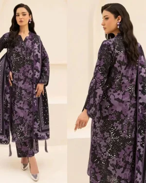 Farasha Digital Print Pure Lawn + Mix Silk Article FA-01