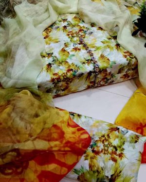 Digital Print Swiss + Chiffon Dupatta CBJ-223-145