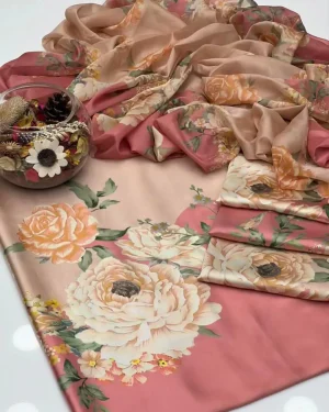 Silk Floral Digital Printed Unstitched Suits 3 Pcs CBJ-217-87