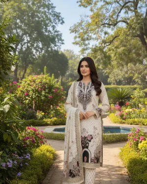 Premium Digital Print Silk Unstitched 3-piece CBJ-239-01