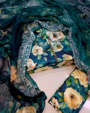 Digital Print Swiss + Chiffon Dupatta (CBJ-223-162)