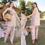 Maria B M Print Baby Pink Lawn Un-Stitched 3pc Suit - MB-364