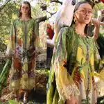 Maria B Yellow Lawn Print + Emb Un-Stitched 3pc Suit - MB-366