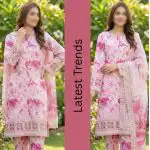 Zarif Premium Lawn Printed + Emb Un-Stitched 3pc Suit - ZF-07